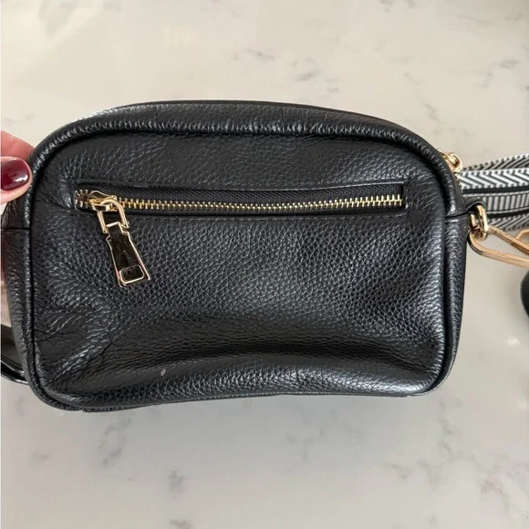 POM POM LONDON Black Mayfair  Crossbody Bag - Picture 5 of 11